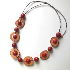 Tagua Kette Zara Orange