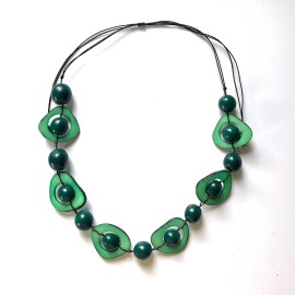 Tagua Kette Zara Petrol