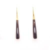 Messingohrring Long Drop Horn schwarz Ohne Geschenkbox
