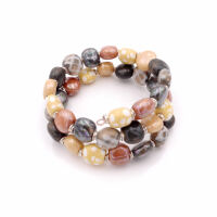 Spiralarmband Tiny Tombola Beige/Grau
